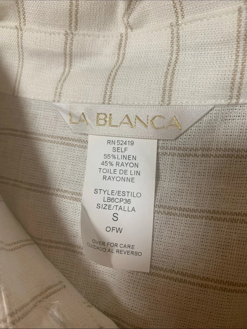 La Blanca beachwear - Delphine cost linen shirt causal short sleeve button up